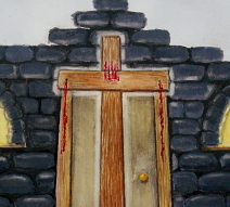 The cross of Christ becoming the Passover door - an artist's conception by Tim McIntire